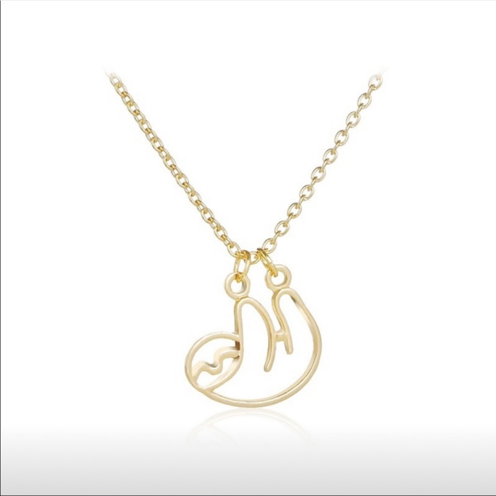 Gold Sloth Necklace